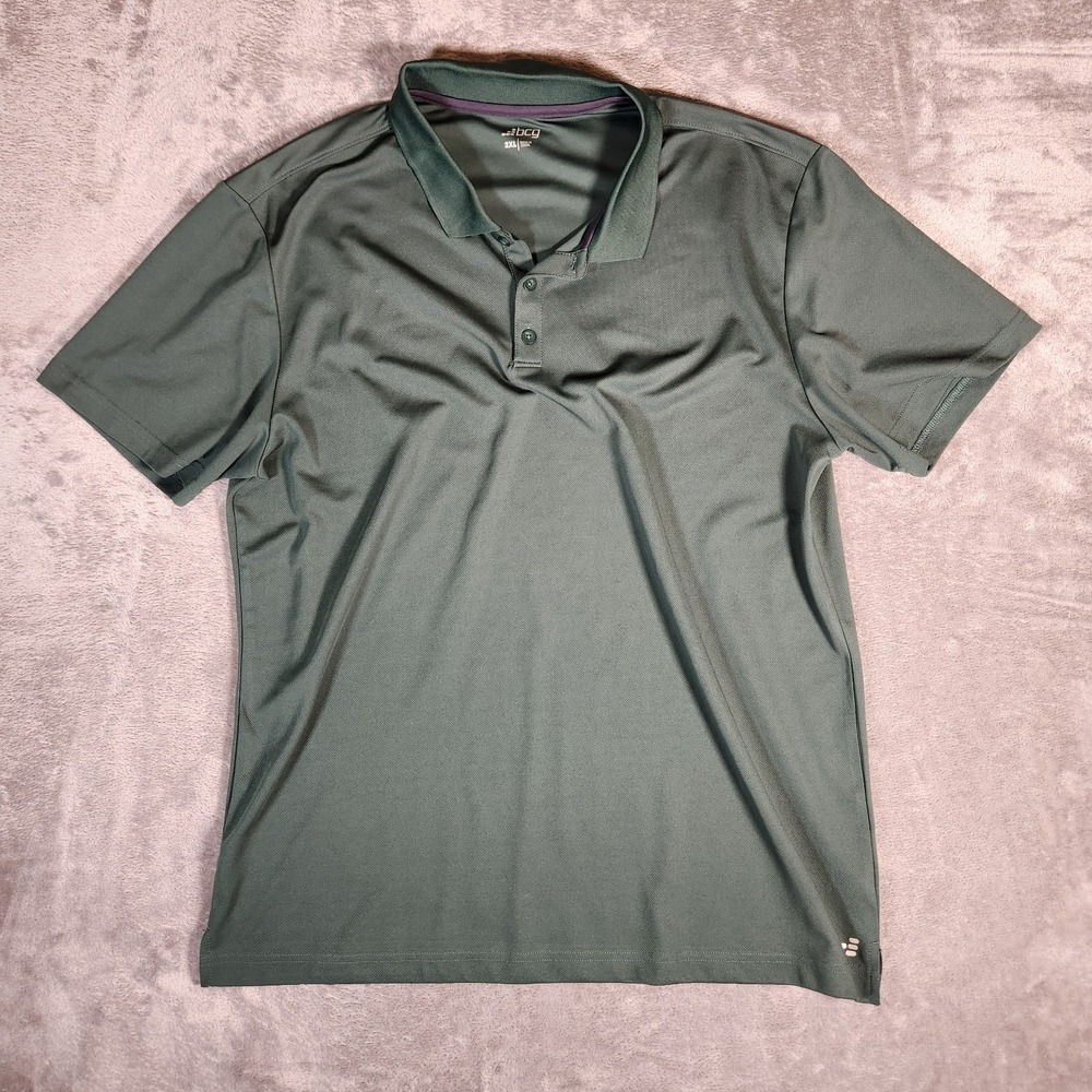 BCG Polo Shirt‎ Men's 2XL Green Performance Short sleeve Collared